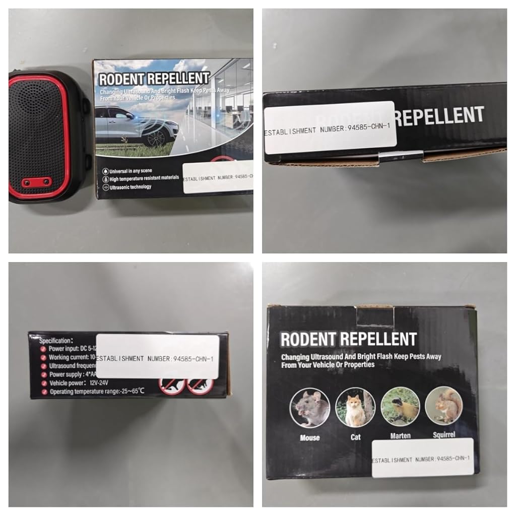 HASTHIP® Car Mouse Repeller with LED 2 in 1 Car Home Use Ultra Sonic Mouse Repellent with Smart Motion Senor Animal Repeller with Switch & Flash Light Multipurpose Animal Repeller Mouse Repellent HASTHIP® Car Mouse Repeller with LED 2 in 1 Car Home Use Ultra Sonic Mouse Repellent with Smart Motion Senor Animal Repeller with Switch & Flash Light Multipurpose Animal Repeller Mouse Repellent